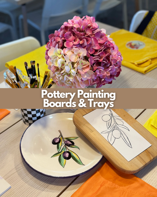 Pottery Painting - Charcuterie Boards & Serving Trays