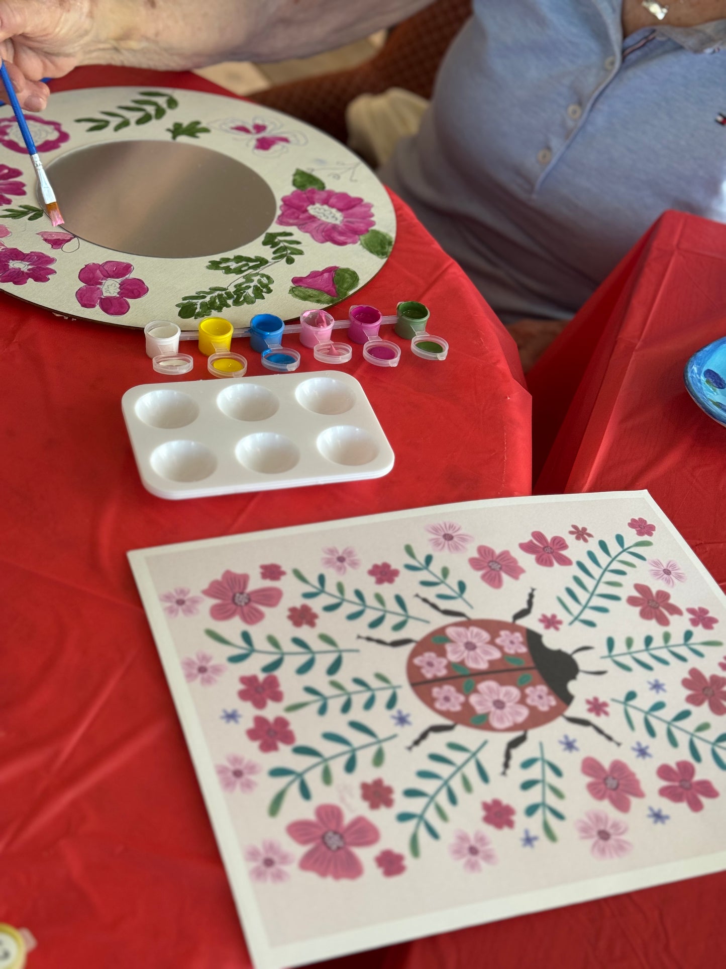 Wooden Mirror Painting